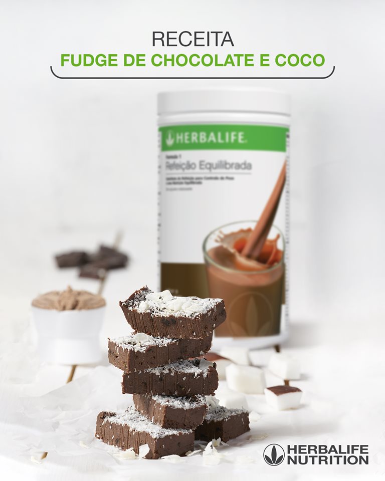 Receitas Herbalife Fudge de Chocolate e Coco