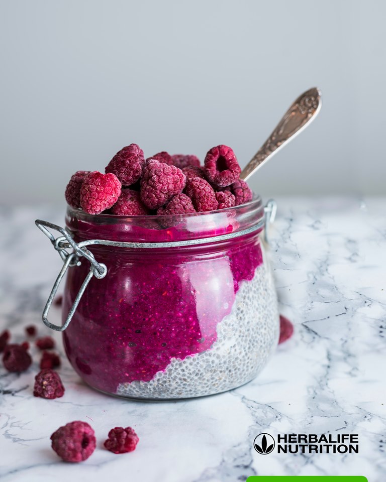Pudim De Chia e Frutos do Bosque Herbalife Nutrition