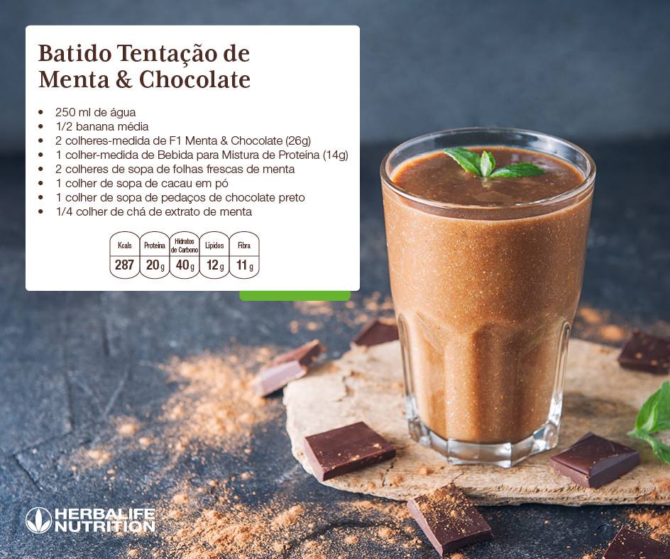 Batido Tentação de Menta & Chocolate