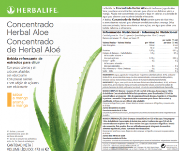 Concentrado de Herbal Aloé Herbalife - Manga