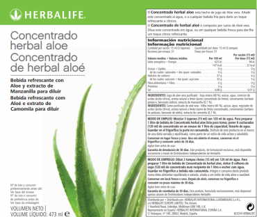 Concentrado de Herbal Aloé Herbalife - Clássico