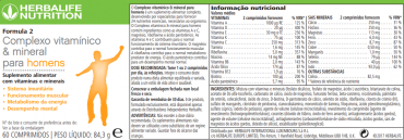 Fórmula 2 Complexo Vitamínico e Mineral Homens - Herbalife