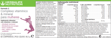 Fórmula 2 Complexo Vitamínico e Mineral Mulheres - Herbalife